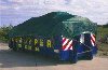 Fijnmazige containernetten voor afdekken van afval en stortgoederen