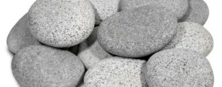 Beach pebbles gespikkeld grijze keien.
