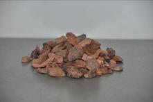Roodgebrande mijnsteen 5/15 mm is een gebroken rood grind gesteente